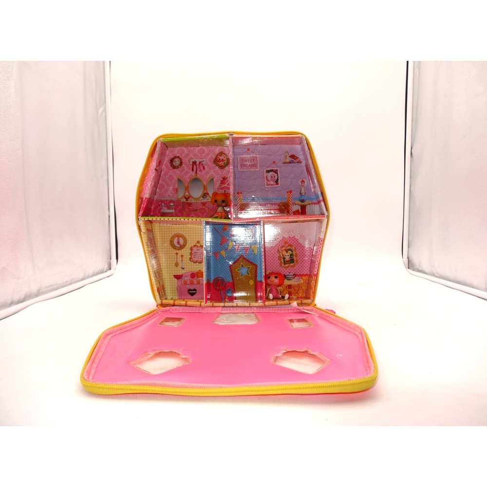 Lalaloopsy Carry Along Case &‎ Doll House  2 Mini Dolls included Sunny and Spot